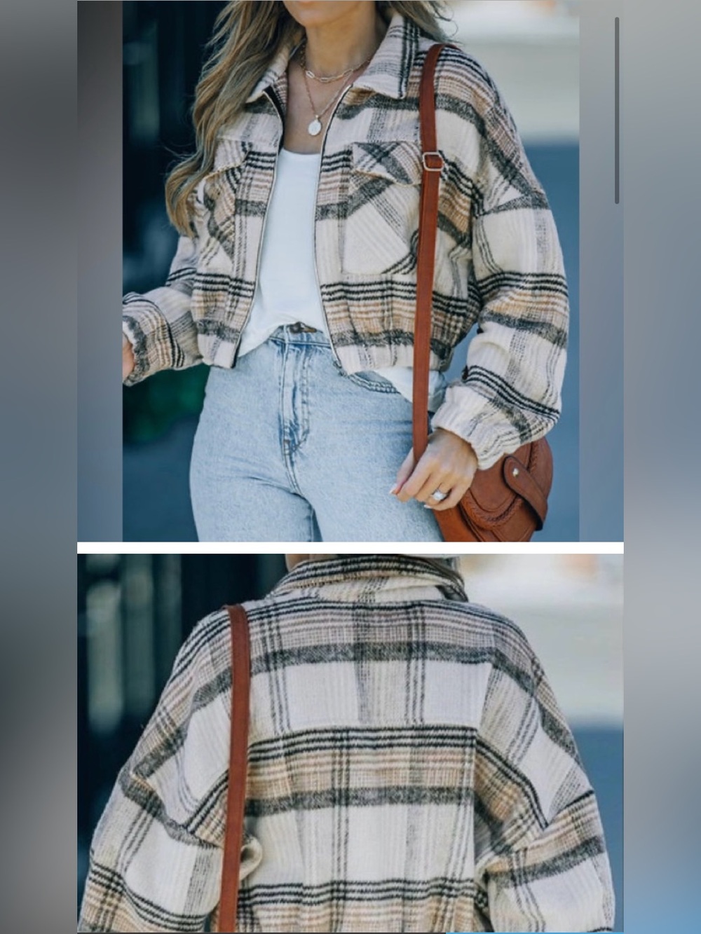 Bohme Plaid Cropped Jacket
